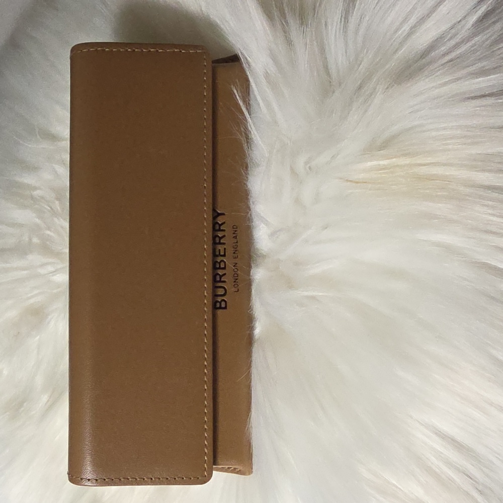 Burberry Brown Leather Glasses Case